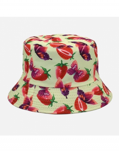 Replica  Sunscreen Strawberry Butterfly Printed Bucket Hat #799326 $10.03 USD for Wholesale