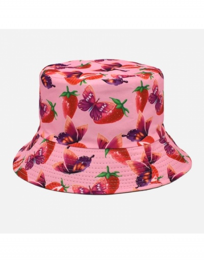 Replica  Sunscreen Strawberry Butterfly Printed Bucket Hat #799326 $10.03 USD for Wholesale