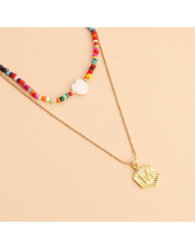 Replica  Letter Alloy Material Beads Pendant Necklace #799337 $4.08 USD for Wholesale