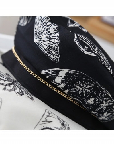 Replica Casual Black Printed Beret  Hats For Women #799340 $11.99 USD for Wholesale