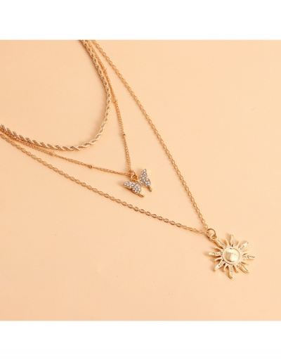 Replica Alloy Material Butterfly Pendant Necklace For Women #799346 $5.02 USD for Wholesale