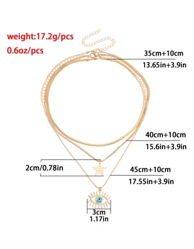 Replica   Fashion Geometric Star Pendant Female Necklace #799348 $5.71 USD for Wholesale