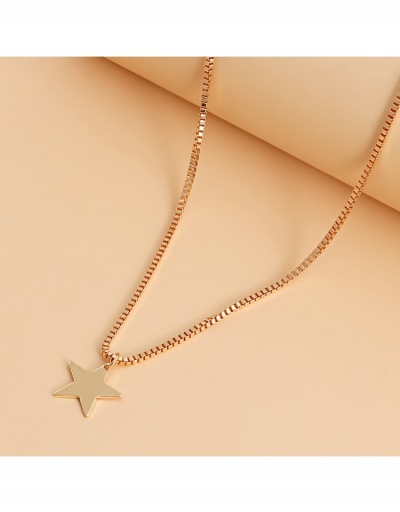 Replica   Fashion Geometric Star Pendant Female Necklace #799348 $5.71 USD for Wholesale