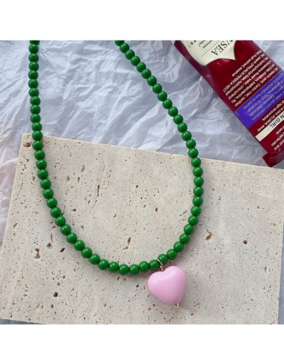  Contrast Color Heart Beading Women Necklace #799350 $6.16 USD, Wholesale Fashion Necklaces