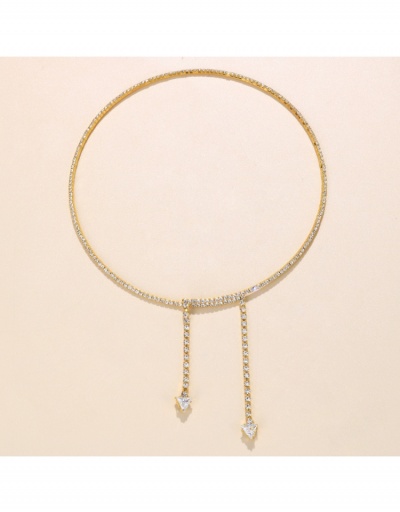 Chic Rhinestone Tassels Ladies Pendant Necklace #799353 $11.68 USD, Wholesale Fashion Necklaces