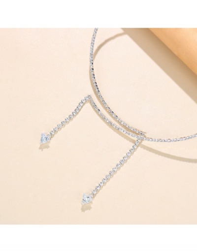 Replica Chic Rhinestone Tassels Ladies Pendant Necklace #799353 $11.68 USD for Wholesale