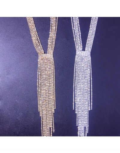 Replica Shiny Rhinestone Tassels Necklaces For Women #799355 $10.32 USD for Wholesale