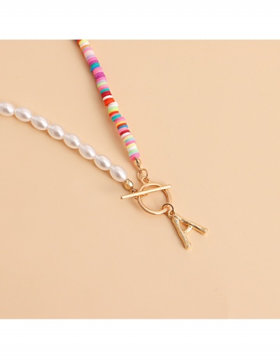 Replica  Bohemian Style Letter Pendant Necklace For Women #799359 $4.08 USD for Wholesale