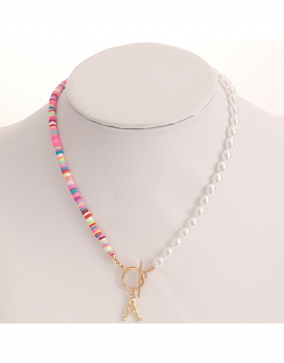 Replica  Bohemian Style Letter Pendant Necklace For Women #799359 $4.08 USD for Wholesale