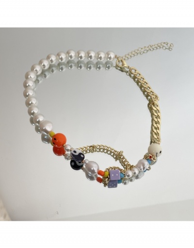 Replica National  Style Faux Pearl Beads Necklace For Women #799373 $13.05 USD for Wholesale