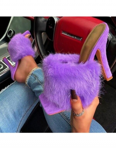 Replica  Spring Latest Fluff High Heeled #799374 $31.00 USD for Wholesale