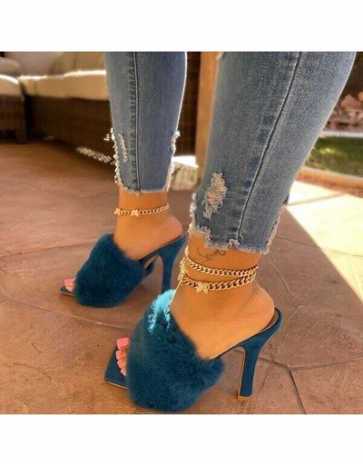 Replica  Spring Latest Fluff High Heeled #799374 $31.00 USD for Wholesale