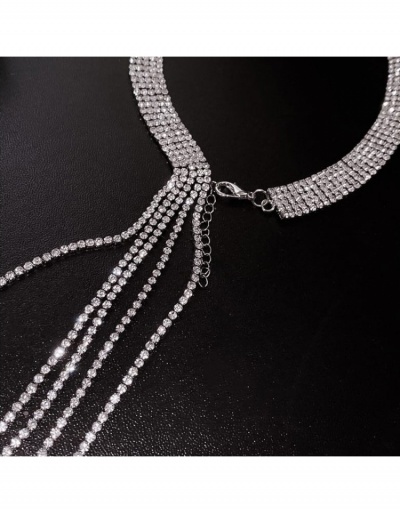 Replica Chic Full Rhinestone Tassel Necklaces For Ladies #799379 $11.83 USD for Wholesale