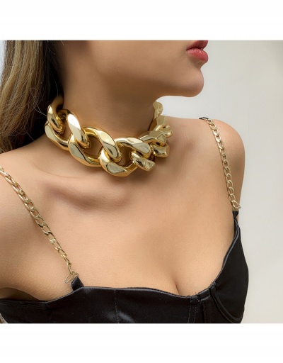 Replica Big Chain Hip Hop Women Necklace #799388 $12.73 USD for Wholesale