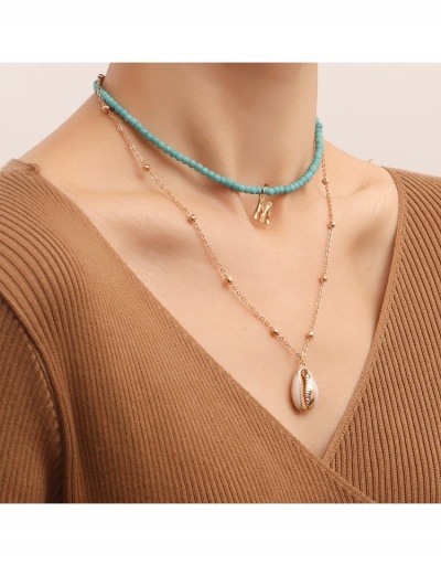 Replica  Turquoise Letter Shell  Pendant Necklace #799393 $4.51 USD for Wholesale