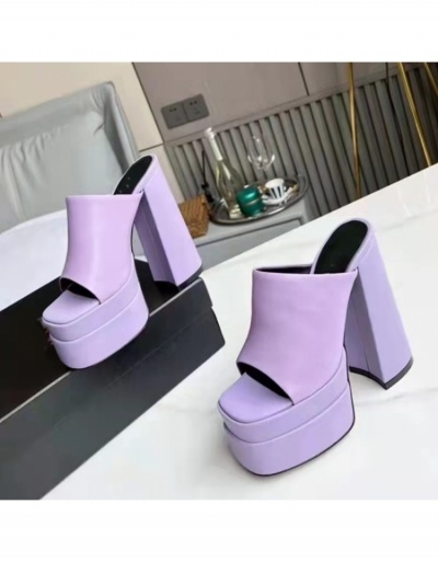 Replica Fashion Slip On Heels Chunky Heels For Women #799394 $40.56 USD for Wholesale