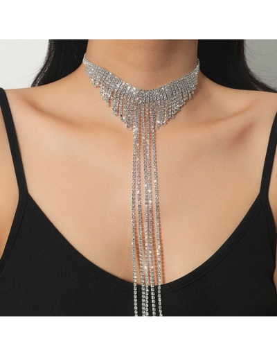 Luxury  Fashion Tassels Rhinestone Long Necklace #799395 $13.47 USD, Wholesale Fashion Necklaces