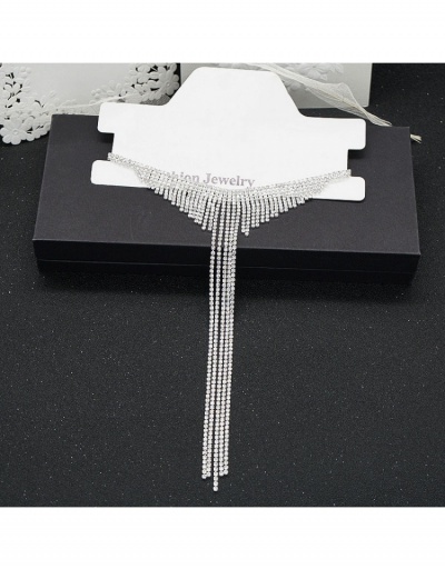 Replica Luxury  Fashion Tassels Rhinestone Long Necklace #799395 $13.47 USD for Wholesale