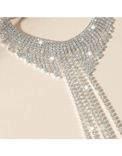 Replica Luxury  Fashion Tassels Rhinestone Long Necklace #799395 $13.47 USD for Wholesale