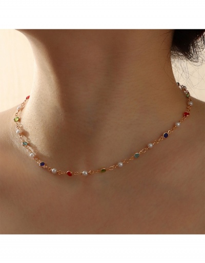  Summer Bohemian Colorful Pearl Necklace #799397 $9.10 USD, Wholesale Fashion Necklaces