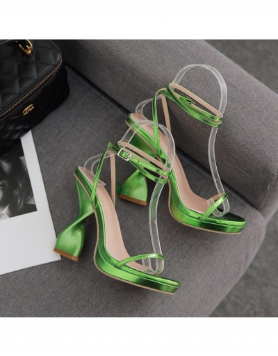 Replica Nightclub Fashion Ankle Strap Heels For Ladies #799398 $44.42 USD for Wholesale