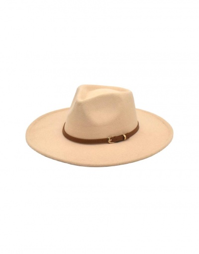 Replica Classic Solid Wide Brim Unisex Jazz Cap #799413 $11.65 USD for Wholesale