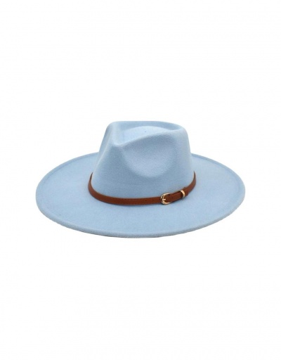 Replica Classic Solid Wide Brim Unisex Jazz Cap #799413 $11.65 USD for Wholesale