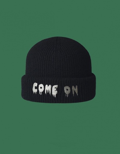 Korean Style Embroidery Letter Unisex Beanie #799416 $9.96 USD, Wholesale Fashion Hats