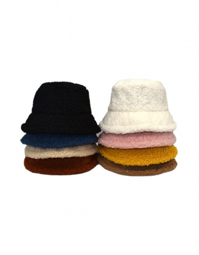 Modern Solid Fluffy Unisex Bucket Cap #799424 $9.59 USD, Wholesale Fashion Hats