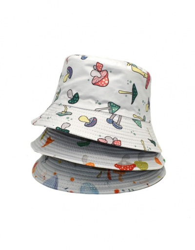 Cure Mushroom Print Casual Unisex Fisherman Cap #799426 $9.31 USD, Wholesale Fashion Hats