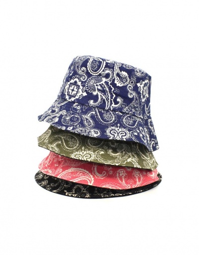 Casual Student Cashew Print Easy Outdoors Fisherman Cap #799428 $10.61 USD, Wholesale Fashion Hats