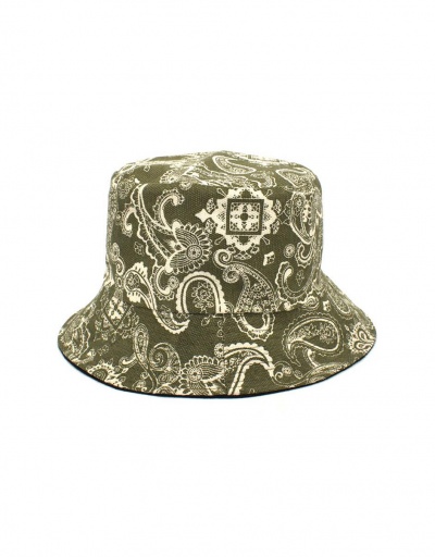 Replica Casual Student Cashew Print Easy Outdoors Fisherman Cap #799428 $10.61 USD for Wholesale