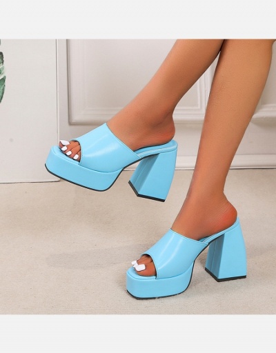 Replica Fashion Solid Chunky Platform High Heels #799448 $28.53 USD for Wholesale