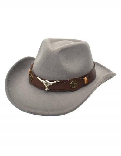 National Style Felt Western Cowboy Fedora Hat #799454 $14.25 USD, Wholesale Fashion Hats