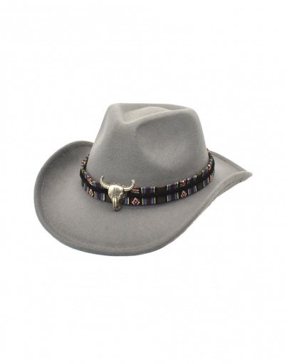 Replica Trendy Bull Head Warm Western Cowboy Hat #799456 $14.56 USD for Wholesale