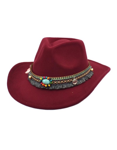 Replica Winter Colorful Beaded Western Cowboy Hat #799458 $14.56 USD for Wholesale