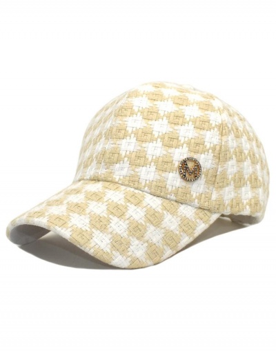 Replica Fresh Plaid White And Black Baseball Cap #799461 $10.14 USD for Wholesale