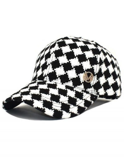 Replica Fresh Plaid White And Black Baseball Cap #799461 $10.14 USD for Wholesale