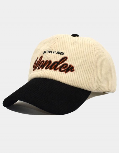 Youthful Embroidery Corduroy Active Baseball Cap #799464 $9.59 USD, Wholesale Fashion Hats