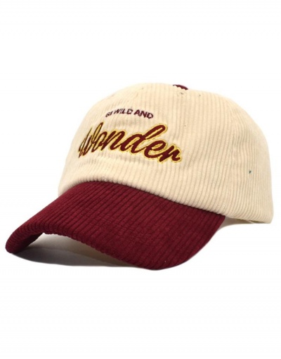 Replica Youthful Embroidery Corduroy Active Baseball Cap #799464 $9.59 USD for Wholesale