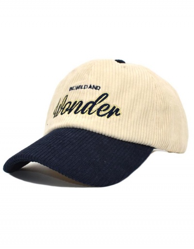 Replica Youthful Embroidery Corduroy Active Baseball Cap #799464 $9.59 USD for Wholesale