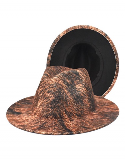 Attractive Characteristic Tiger Print Wide Brim Cap #799469 $12.12 USD, Wholesale Fashion Hats