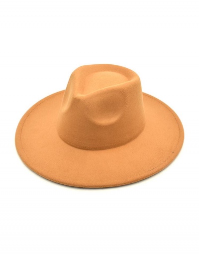 Classic Style Plain Woolen Fedora Hat #799476 $11.10 USD, Wholesale Fashion Hats