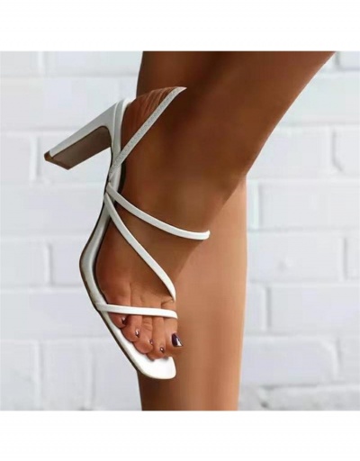 Replica  Casual Solid Simple High Heels Sandals #799477 $18.70 USD for Wholesale