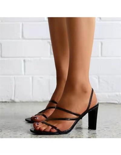 Replica  Casual Solid Simple High Heels Sandals #799477 $18.70 USD for Wholesale