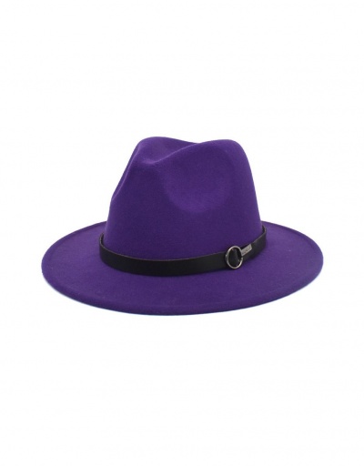 Simple Solid Easy Matching Unisex Fedora Hat #799484 $11.54 USD, Wholesale Fashion Hats