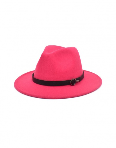 Replica Simple Solid Easy Matching Unisex Fedora Hat #799484 $11.54 USD for Wholesale