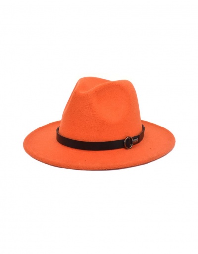 Replica Simple Solid Easy Matching Unisex Fedora Hat #799484 $11.54 USD for Wholesale