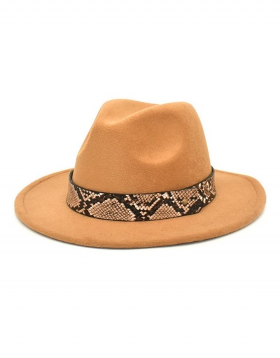 Replica Individual Snake Print Wide Brim Cap #799489 $11.83 USD for Wholesale