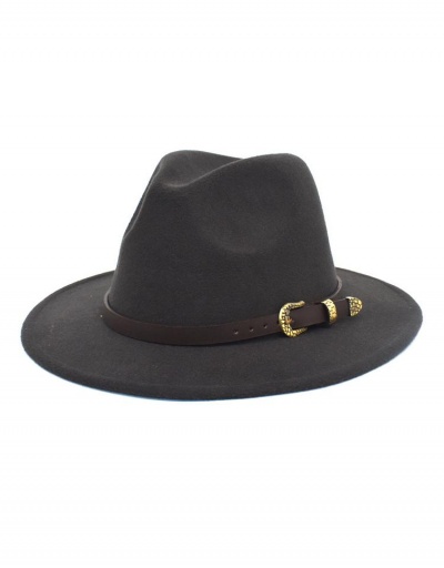 Gentle Solid Color Unisex Wide Brim Cap #799495 $11.65 USD, Wholesale Fashion Hats